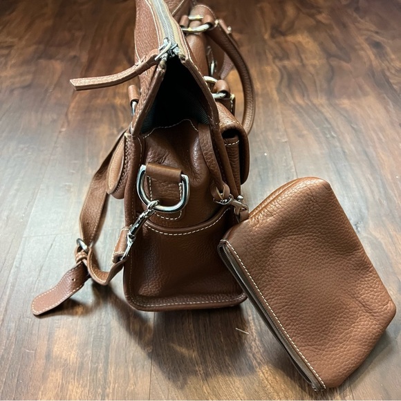 Dooney and Bourke Medium Brown Two Pocket Satchel - Picture 11 of 13